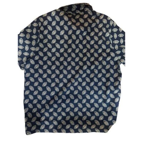 Untuckit all over print Polo Navy Blue Print XL Classic Old Money Retro Preppy - Picture 2 of 4